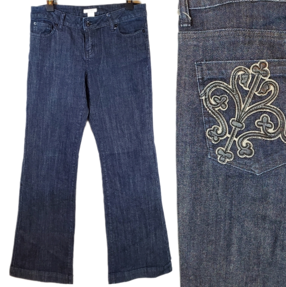 Vintage Harold's Flare Leg Denim Jeans Size 6 Womens Y2K Stretch